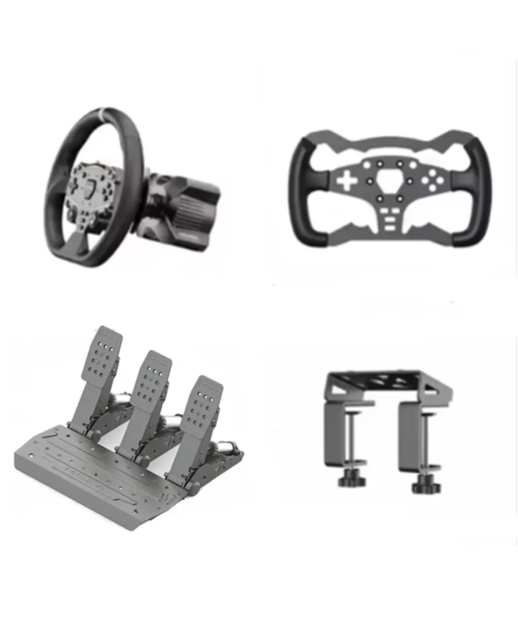 

R3 3 Pedal Bundle Direct Drive Wheel Base Peak Torque APP Cloud Control With Steering Wheel Pedals Table Clamp