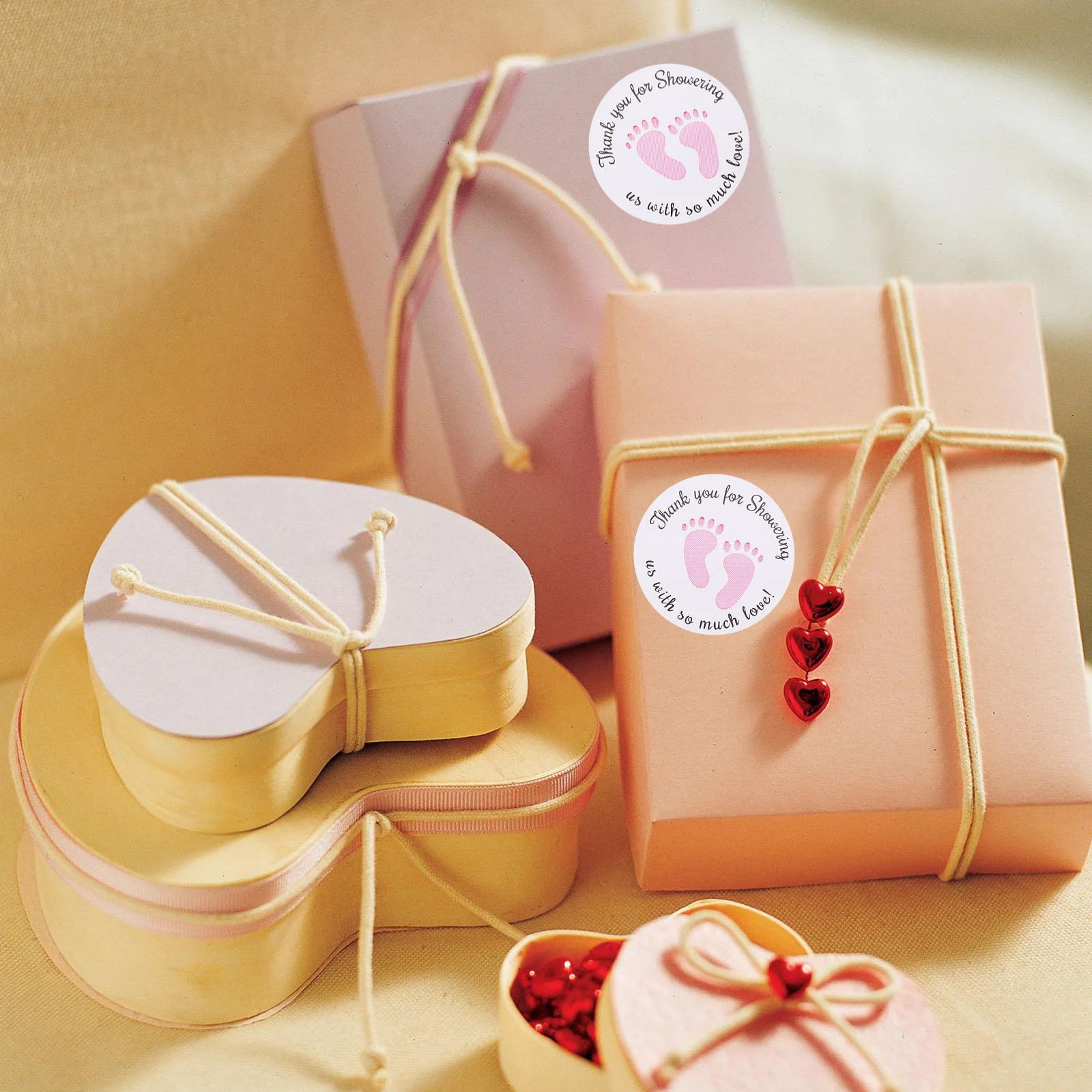 

1000pcs Baby Shower Gift Bag Stickers Elegant Peel Stick Decals Paper Labels For Party Decoration Thank You Wrapping