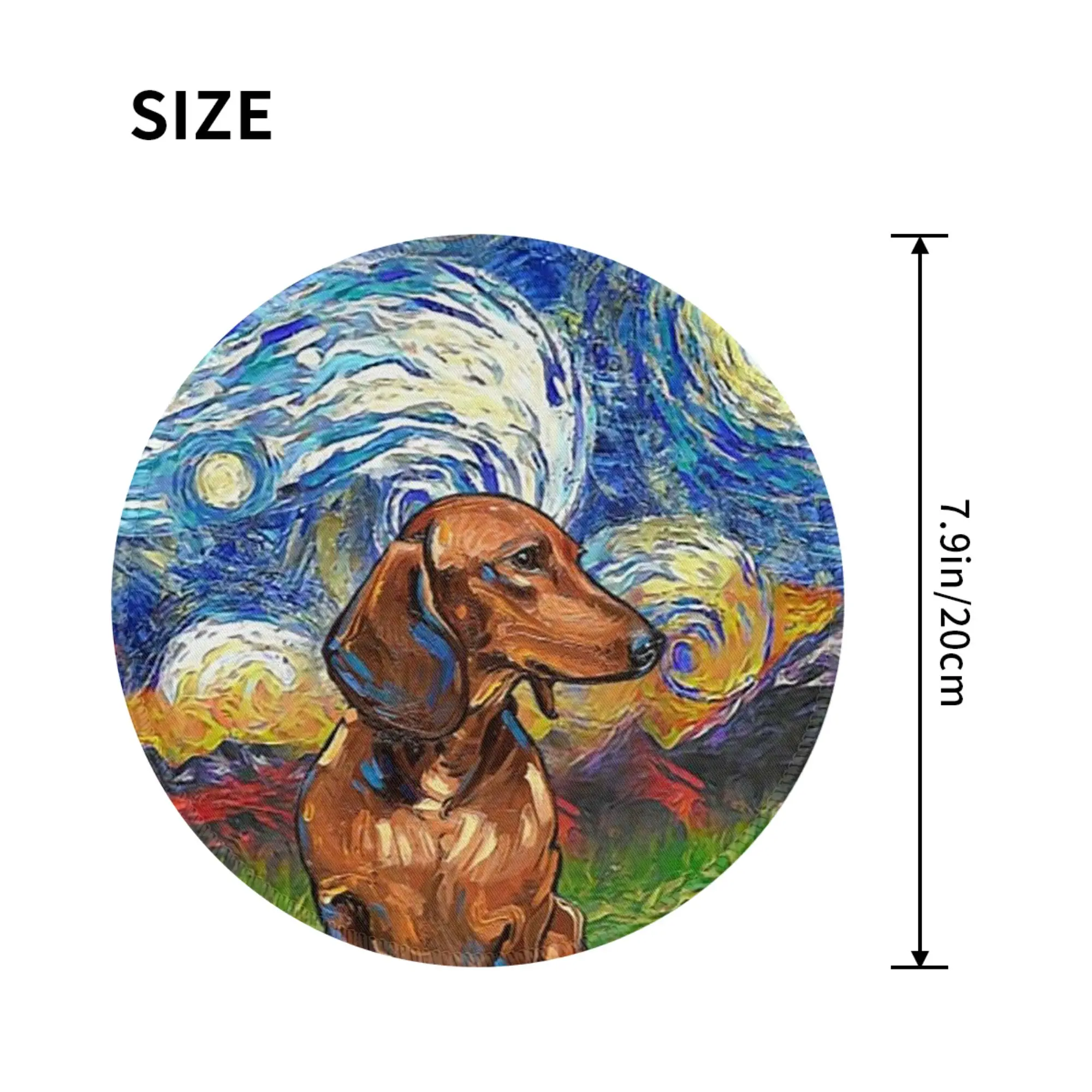 Starry Sky Dachshund Dog Portrait Mouse Pad Computer Keyboard Mouse Mat Gamer PC Laptop Desk Mat Office Accessories Table Mats