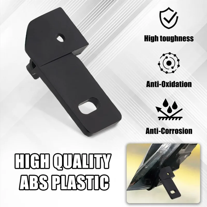 1Set Black Headlight Repair Bracket Fix Kit Left/Right For Ford Fiesta MK8 2017-RH For Broken Bracket