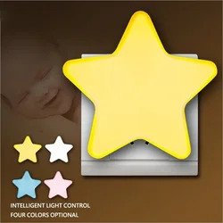 Luci notturne a LED spina ue/usa lampada notturna a stella sensore di luce decorazione della casa camera da letto Baby Room soggiorno corridoio matrimonio