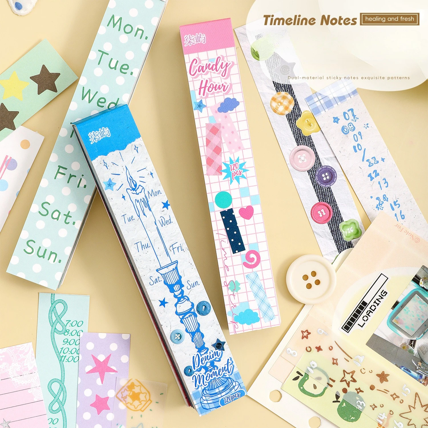 Vintage Time Plan Pattern Landscape Memo Pad Creative DIY Junk Journal Material Collage Scrapbooking Stationery