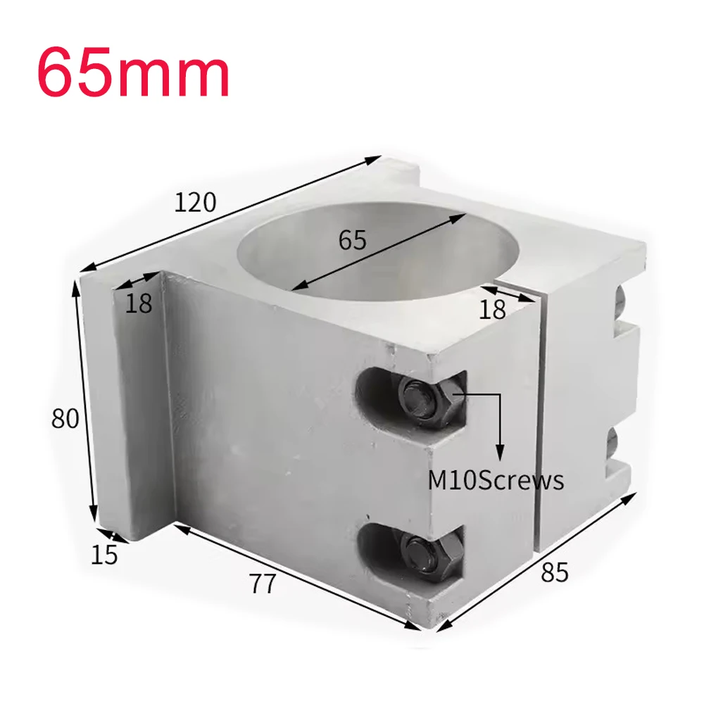 Quadrado 65mm 80mm alumínio fundido eixo suporte de montagem do motor braçadeira dispositivo elétrico