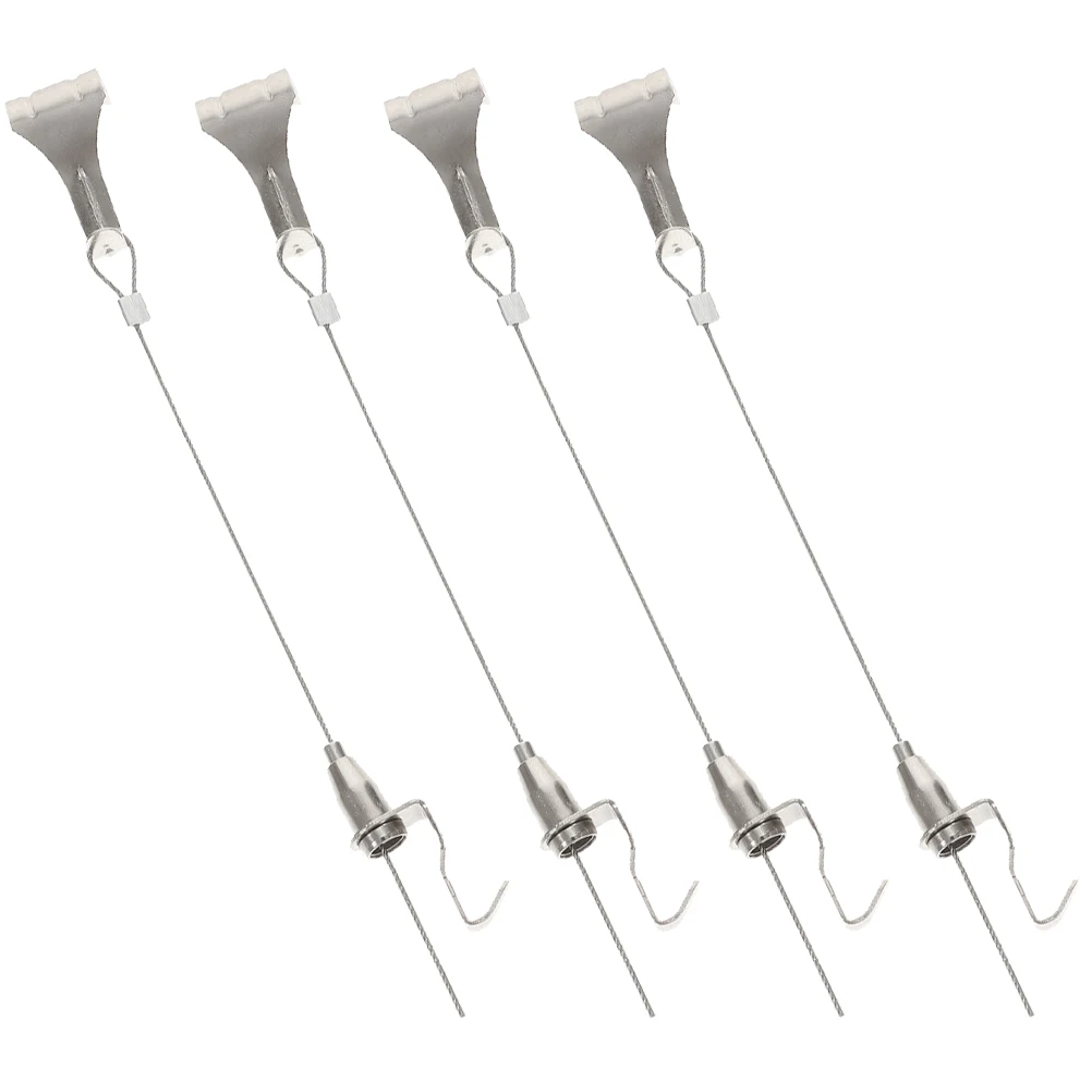 

4 Sets Picture Hook Wire Rope Key Hangers for Wall D Hanging Hooks Photo Frame The Pictures Heavy Duty Lanyard