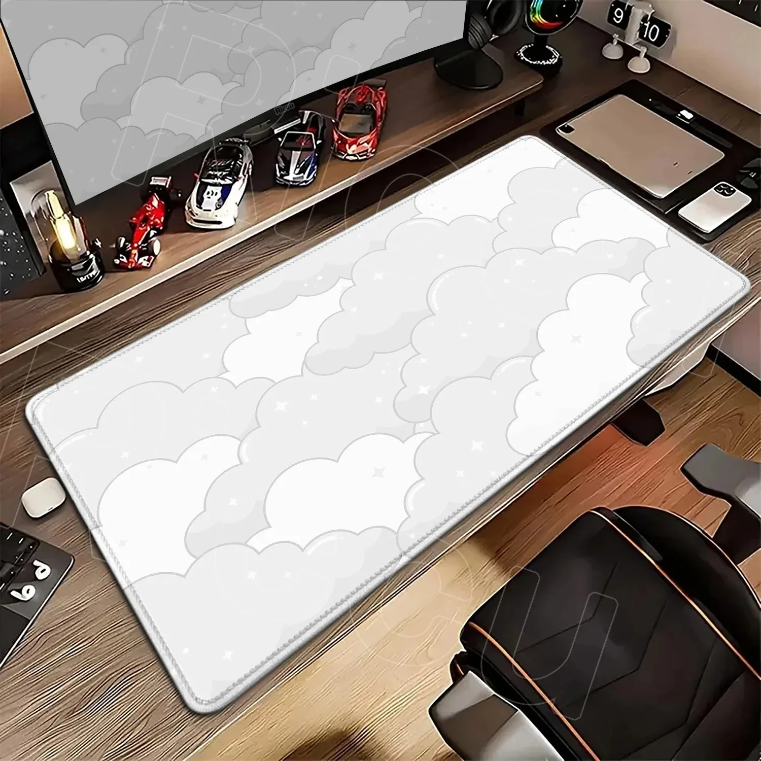 

Japan Cloud Table Mat White Carpet Large Gaming Mousepad Kawaii Computer Office Mouse Pad Durable Mouse Mat Non-slip Accessories
