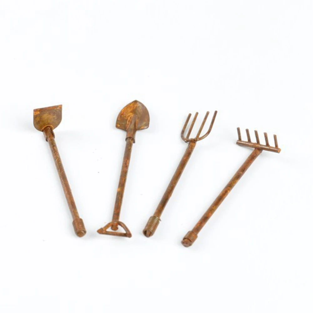 

Shovel Hoe Furniture Ornaments Home Decor Micro Landscape Farming Tools Dollhouse Miniature Fairy Garden Accessories Figurines