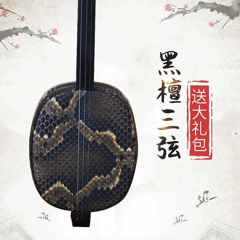 Erhu Ebony Large Medium Small Three Strings Jade Strong Manufacturer Supply Ethnic Instrument Python Skin