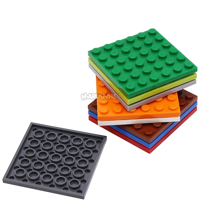 Marumine Classic Brick 6x6 Dots Baseplate 8PCS 3958 MOC Building Block Base Plate Structural Modeling Parts Assembly Accessories