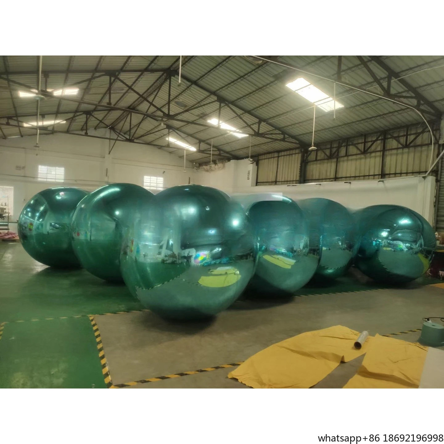 Advertising Inflatable Mirror Ball Green Metal Reflection Giant Bubble Ball Party Event Big Shiny Mirror Christmas Ball