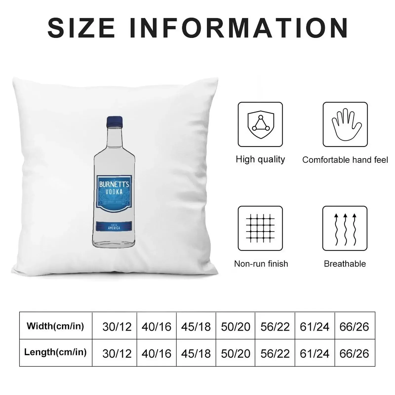 Burnett’s Vodka Throw Pillow Ornamental Pillow Pillowcases pillow