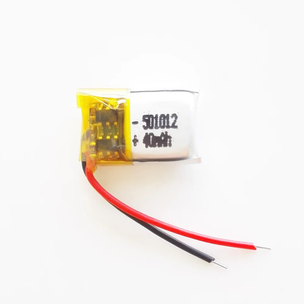 5 szt. 3.7v 40mAh litowo-polimerowa LiPo akumulator 501012 do słuchawek Mp3 rejestrator Bluetooth zestaw słuchawkowy rejestrator