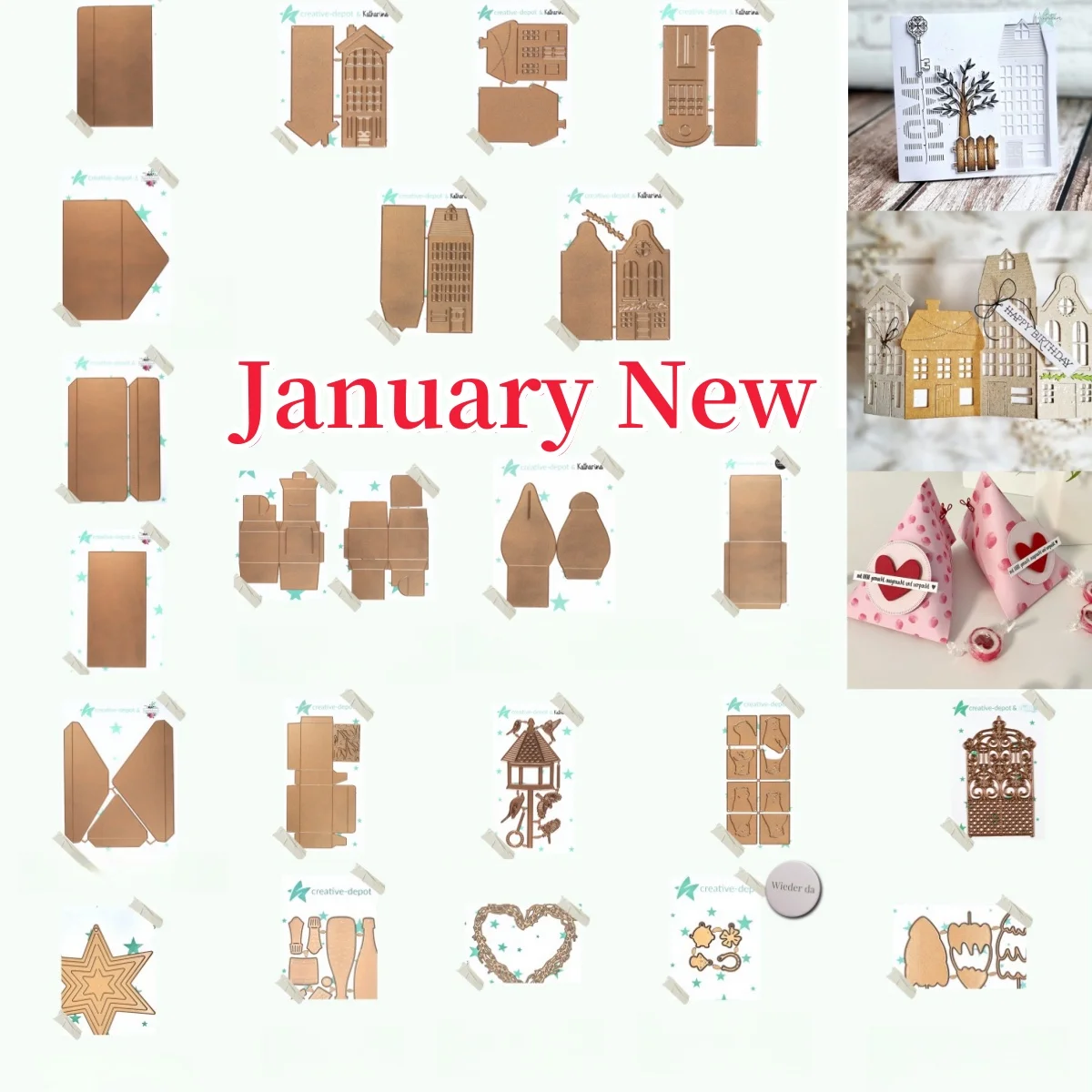 Fenster-Sammel- und Geschenkbox-Stanzformen für DIY-Herstellung von Karten, Sammelalbum, Papier, Bastelbedarf, Dekoration, 2025, Valentinstag