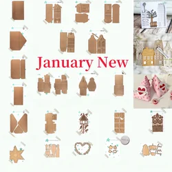 Window Collection and Gift Box Cutting Dies For DIY Making Card Scrapbook Paper Craft Supplies Decoration 2025 Valentine's Day