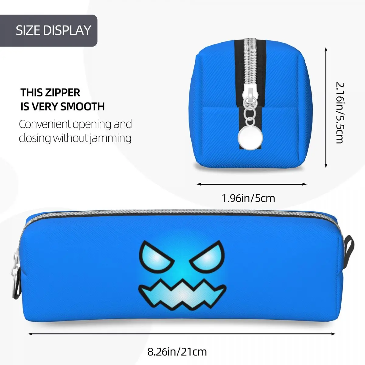 Imagem -04 - Bolsa de Suporte Geométrico para Meninos e Meninas Geometry Dash Games Video Game Fun Pencil Cases Grande Capacidade Office Zipper Pencilcases