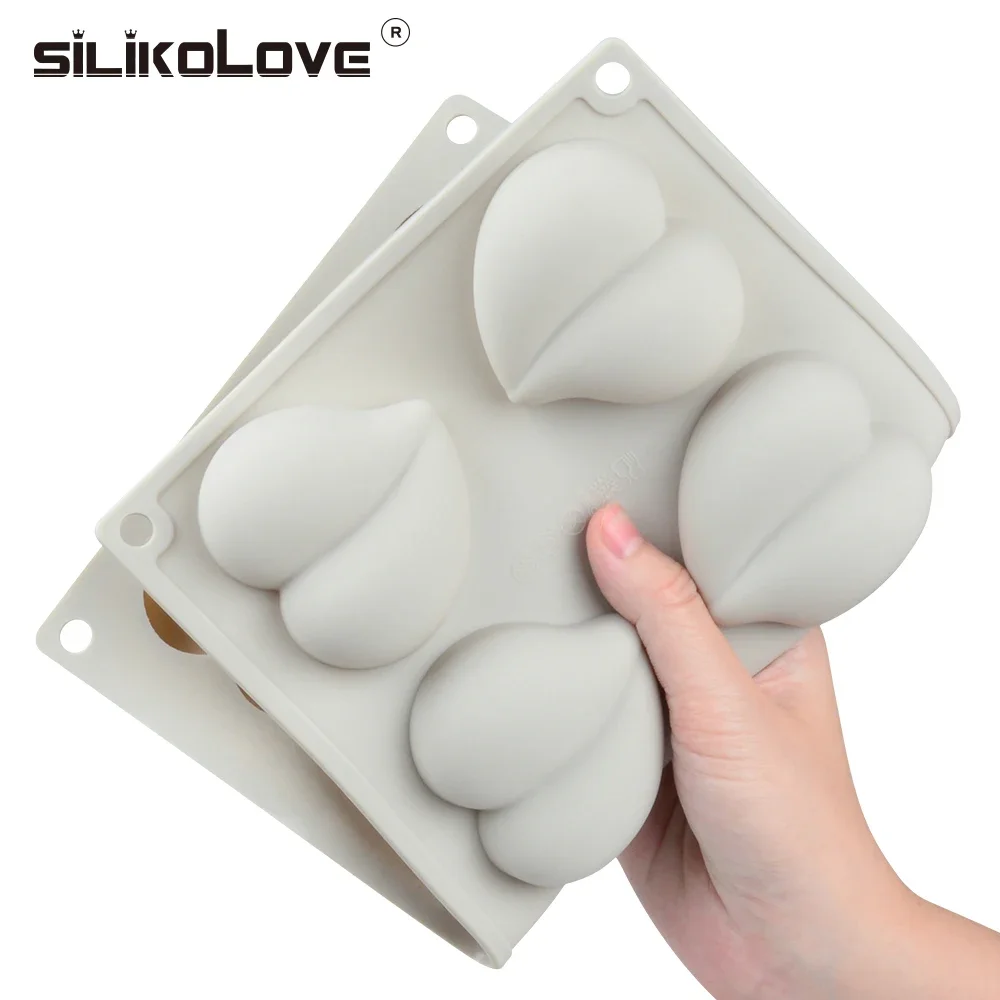 8 Cavity Peach Heart Silicone Mold for Diy Handmade Soap Making I Love You Soap Form Silicone Soap Molds