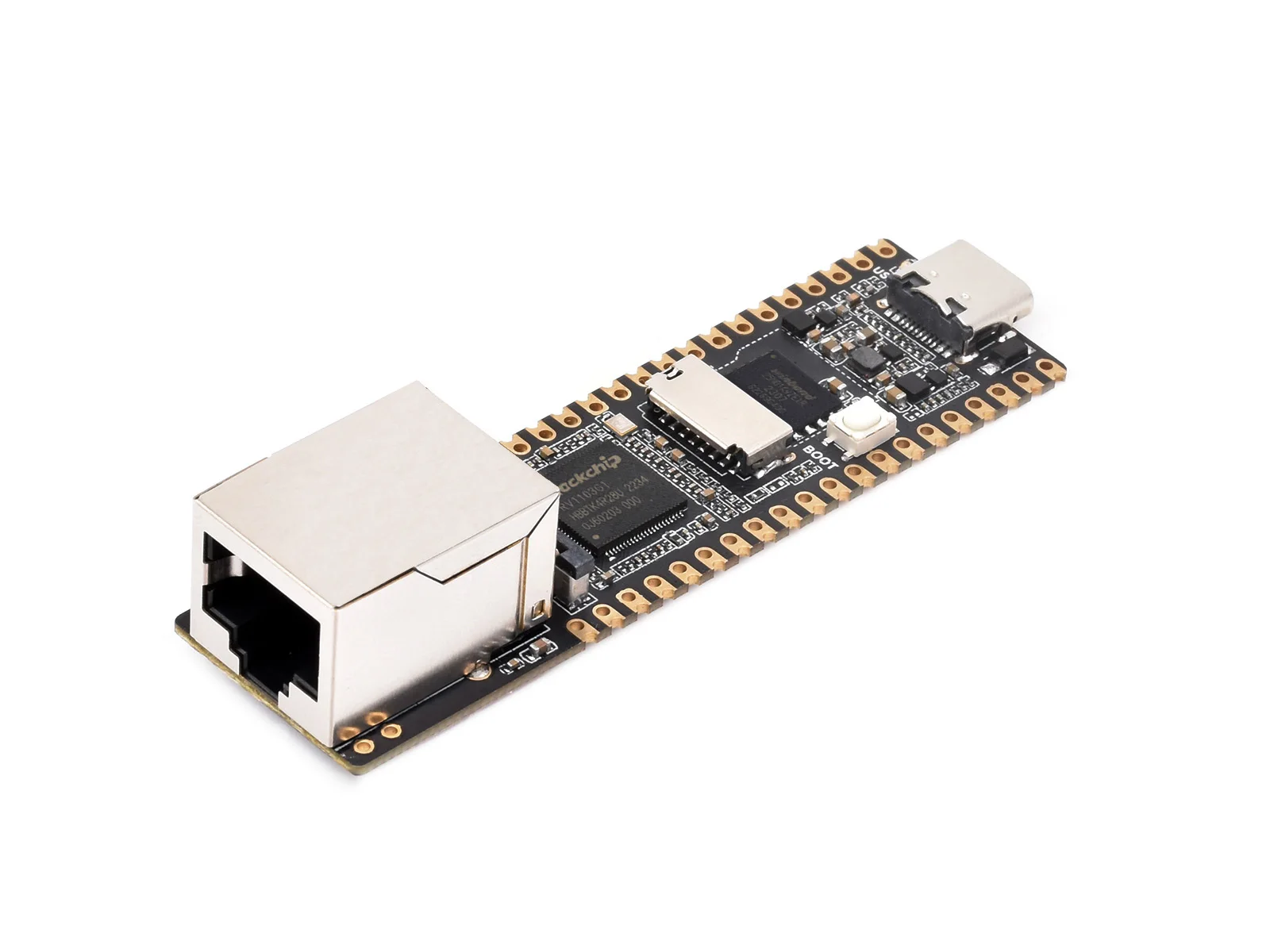 Luckfox Pico Plus,RV1103 Linux Micro Development Board,Integrates ARM Cortex-A7/RISC-V MCU/NPU/ISP Processors,With Ethernet Port