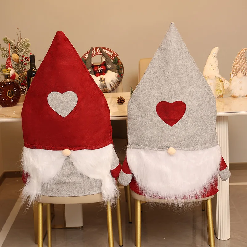 Christmas Decorations Love Forest Elderly Chair Cover Non-woven Creative Faceless Doll Chair Cover