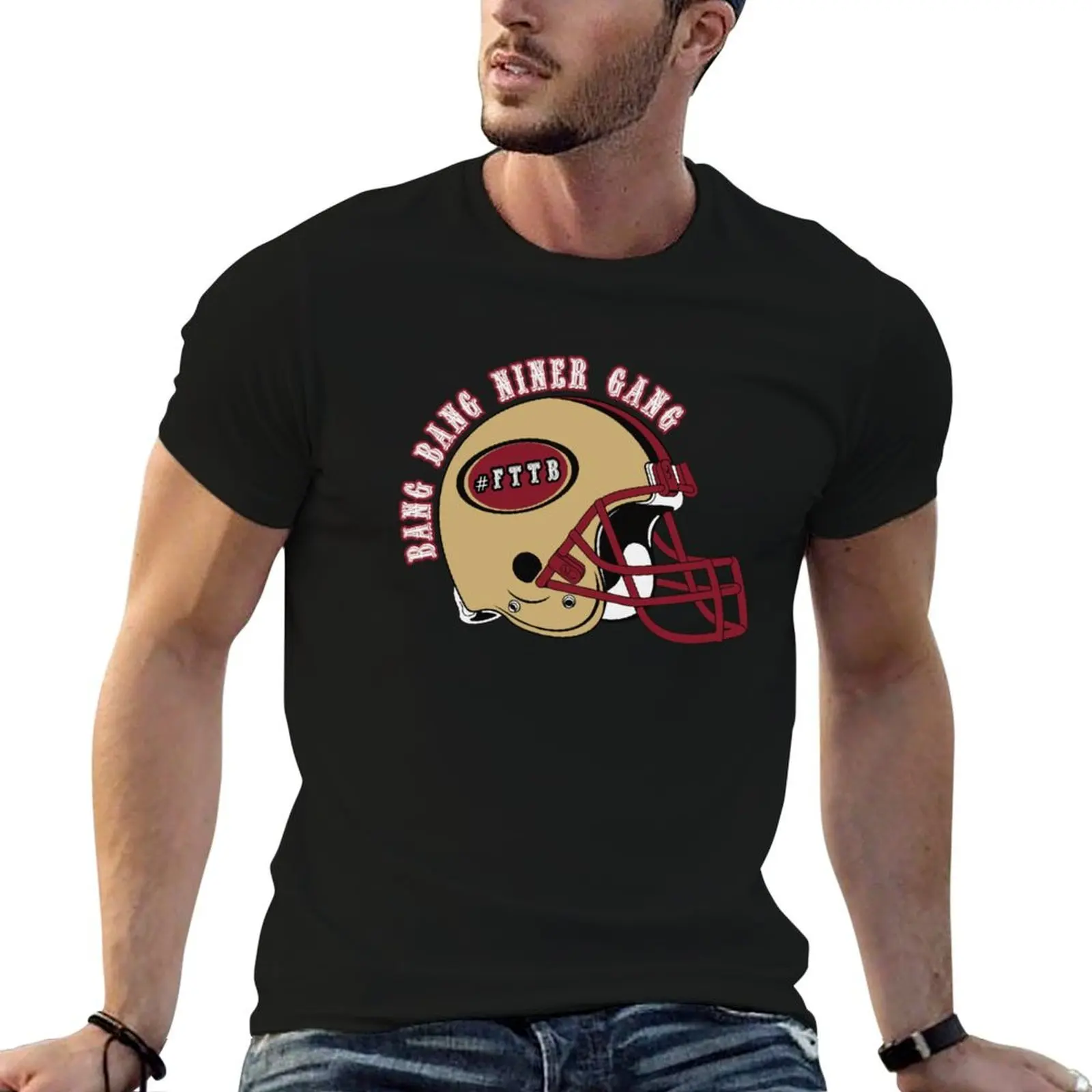 

Bang Bang Niner Gang T-Shirt graphic t shirt vintage cheap stuff plus size tops Men's clothing