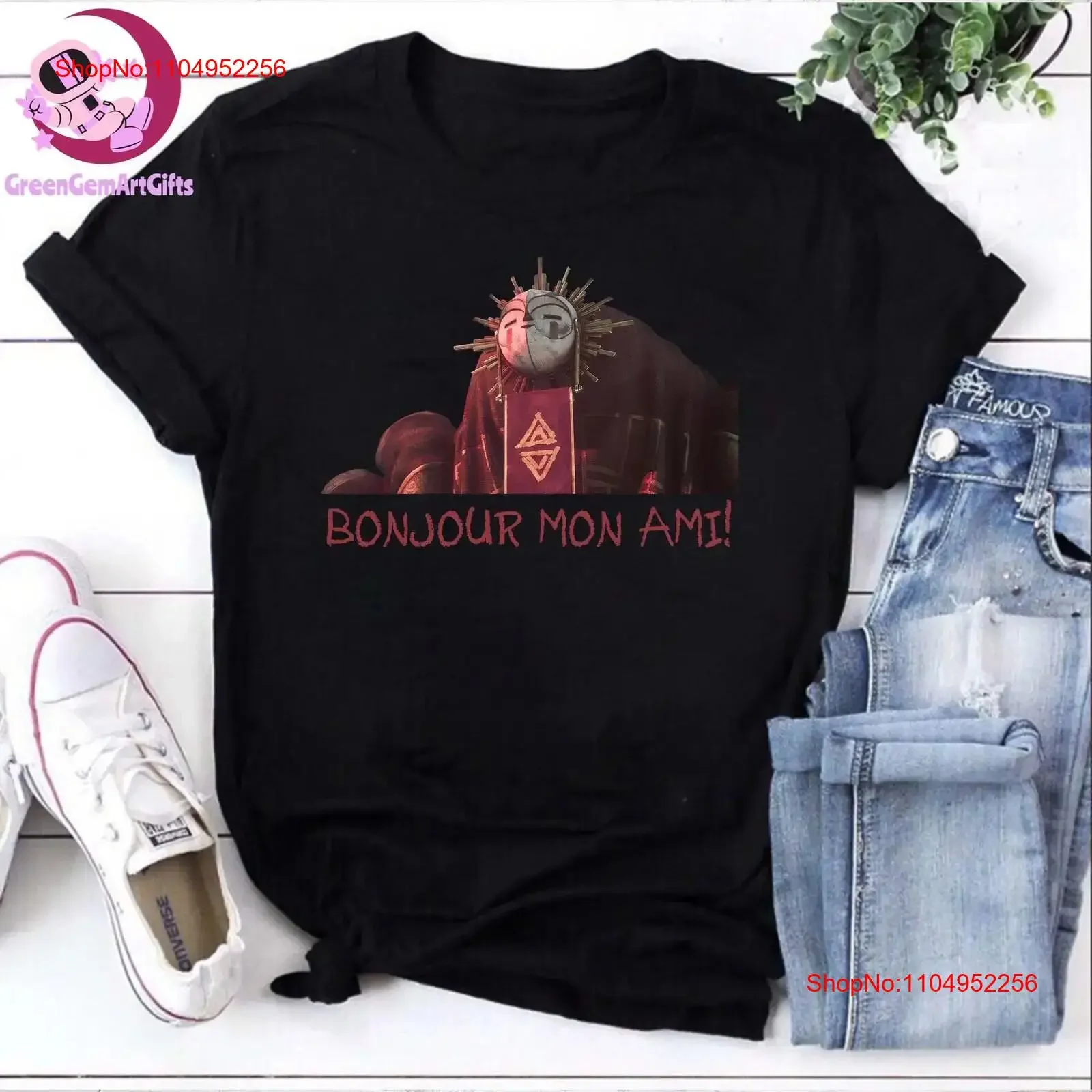 Camiseta Bonjour Mon Ami Esquire Expedition 33 Gaming Dark Fantasy Rpg Gamer Esquie Lover Video Game vintage lavada suave