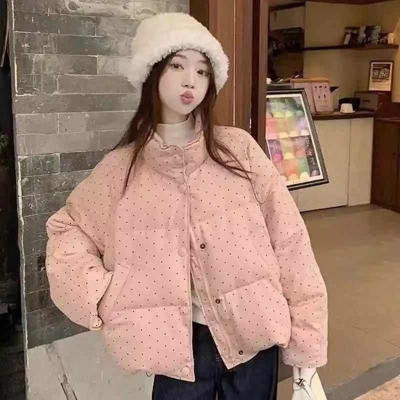 

Женские парки до колена, стеганая укороченная униформа из полиэстера на пуговицах, модная, простая, чистая, острая, минималистичная, однотонная