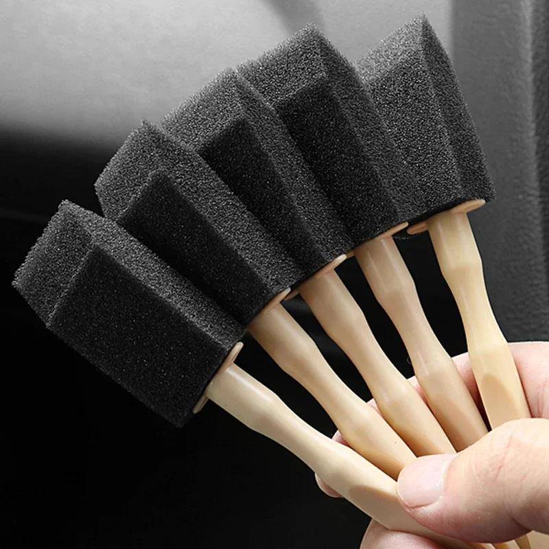 1/2/5 Pcs Car Air Conditioner Vent Sponge Brush Car Detailing Brush Grille Cleaner Detailing Brush Auto Detailing Accessories