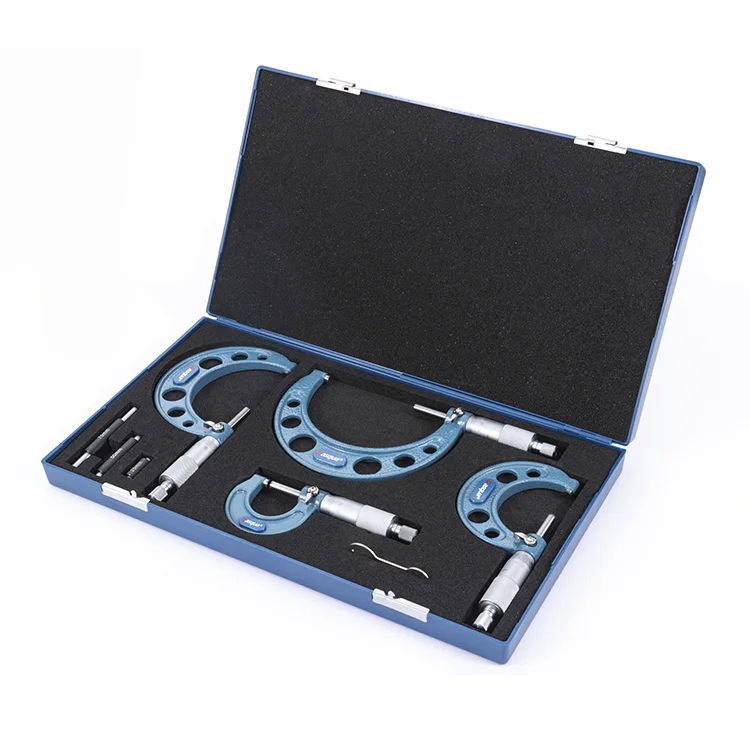 

0-100mm 4Pcs Outside Micrometer Set 0-25mm 25-50mm 50-75mm 75-100mm Micrmetro Exterior