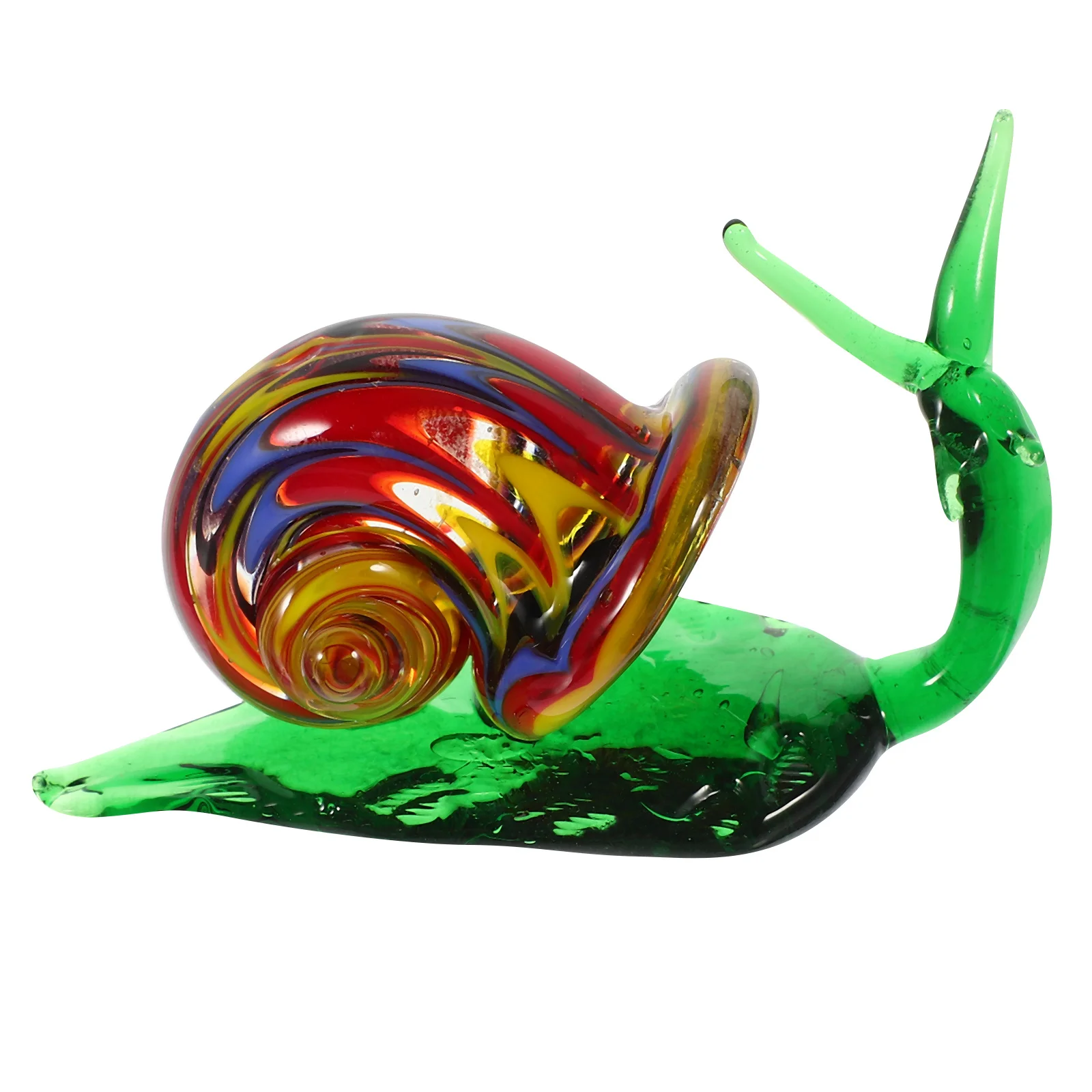 

Glass Snail Ornament Realistic Small Snail Sculpture Decorative Animal Figure for Garden Balcony Desktop Table Decoration