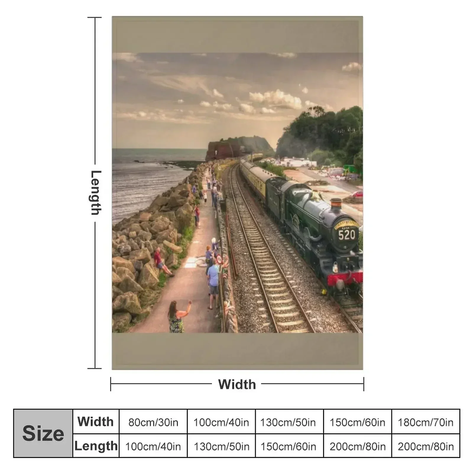 Torbay Express at Dawlish Warren Throw Blanket couch cozy soft plush fuzzy picnic outdoor blanket