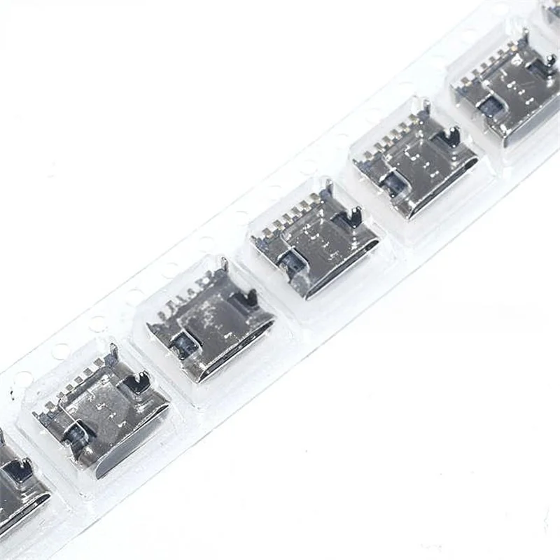 50PCS TYPE-C 6P Simple SMD Female Connector, Basic Version USB3.1 with 4 Fixed Pins, Quick Charge