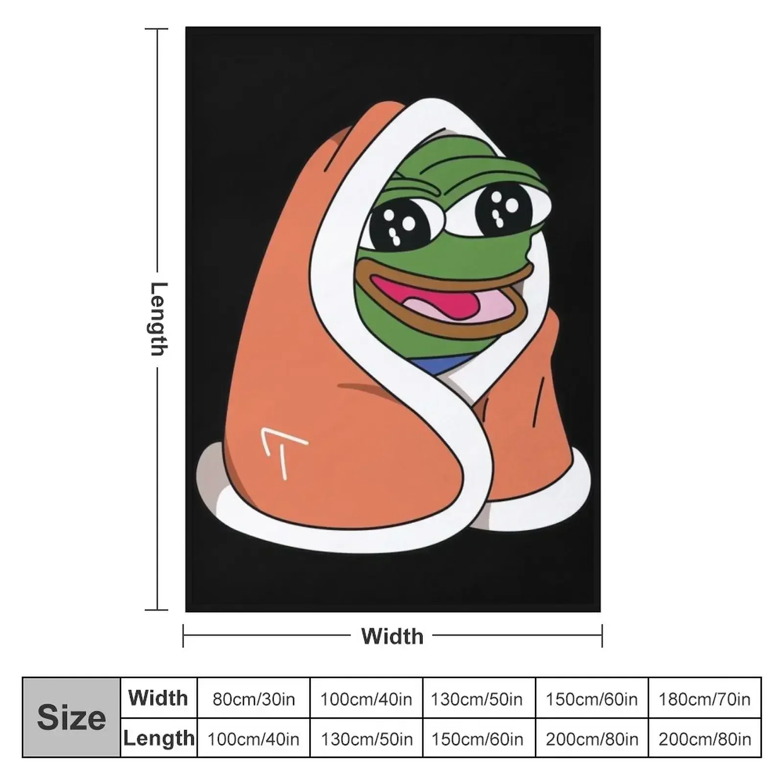 peepoBlanket Emote High Quality Throw Blanket Flannel Fabric Shaggy warm winter for babies Blankets