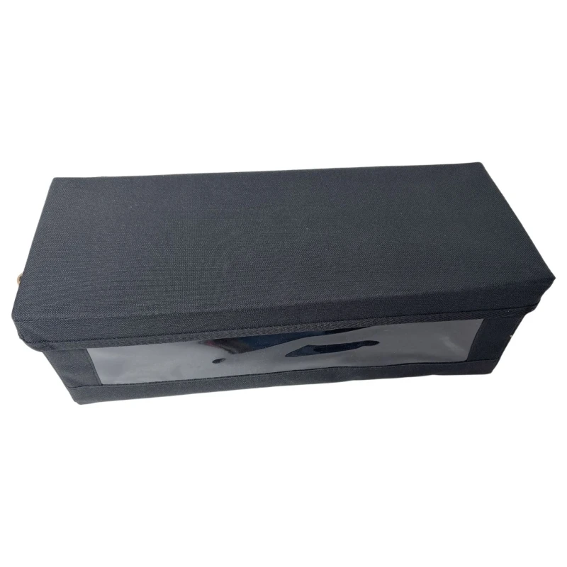 U55C Media Storage Box Featuring Viewing Panel Holds 148 Items Foldable Connecting Fabric