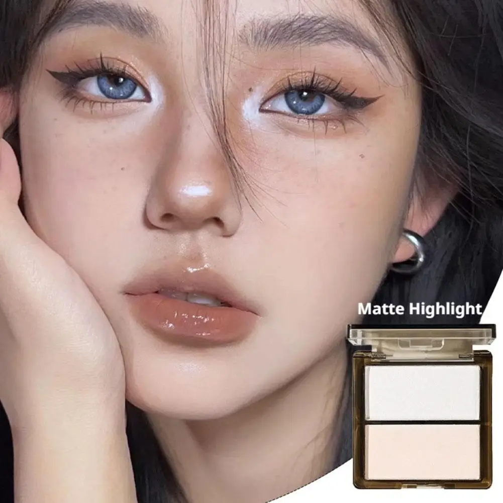 

Dual-color Highlighter Contouring Palette Matte Highlighter Palette Contouring Nose And 2025 Highlighting New Powder Compac N8Z2