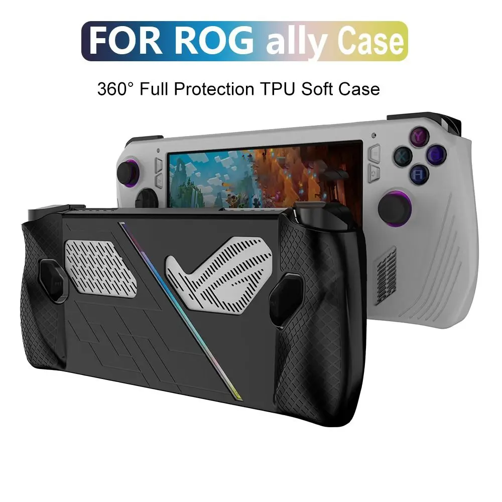 Silicone Protective Cover For ASUS ROG Ally Case Soft Handheld Console Shockproof Frame Shell Game Accessories Non-Defrmation