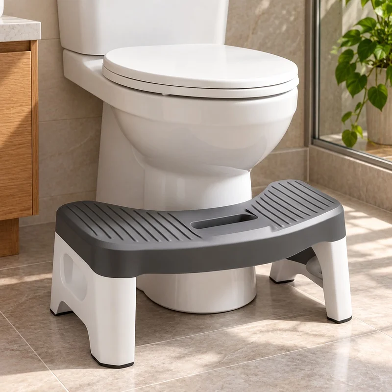 Adjustable Toilet Squat Stool Ergonomic Design for Comfortable Use by Adults, Kids, and Pregnant Women