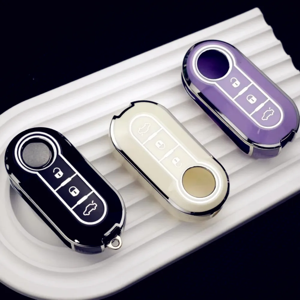 

3-кнопочный чехол для автомобильного ключа из ТПУ, полная защита, откидной чехол для ключей для Fiat/Ducato 500 500L/Panda/Grande/Punto/Lancia/Musa, аксессуар