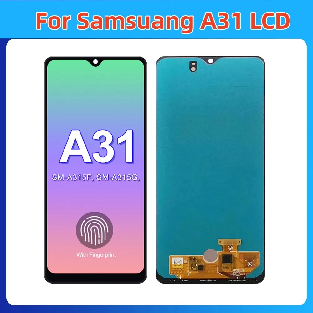 

Smartphone LCD parts For SAMSUNG GALAXY A31 4G A315 A315F LCD Display With Touch Screen Digitizer Assembly with frame