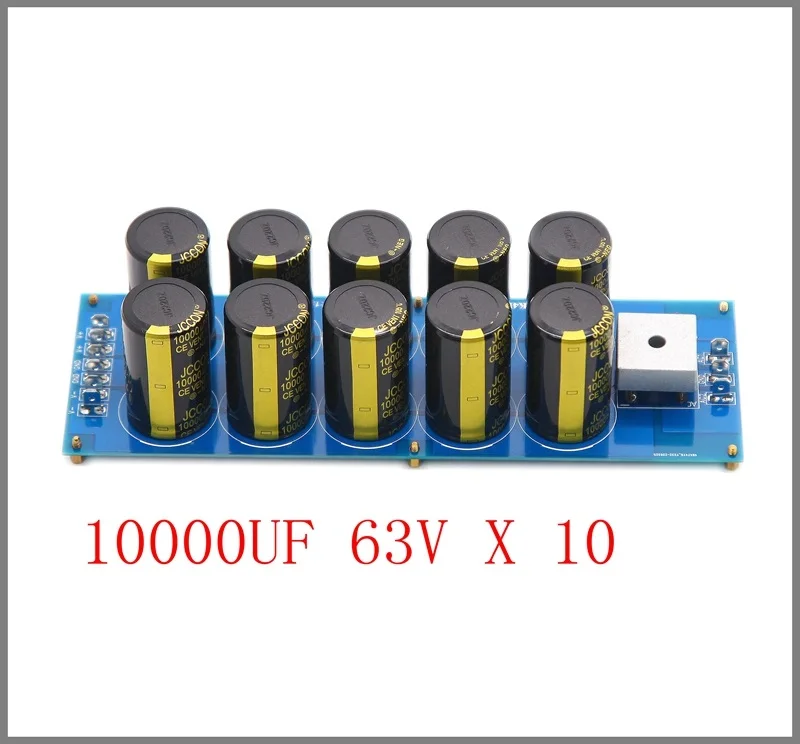 DIY KITS HIFI Stereo Power Supply Board 63V 10000Uf X10 Unterstützung Dual AC 44V eingang