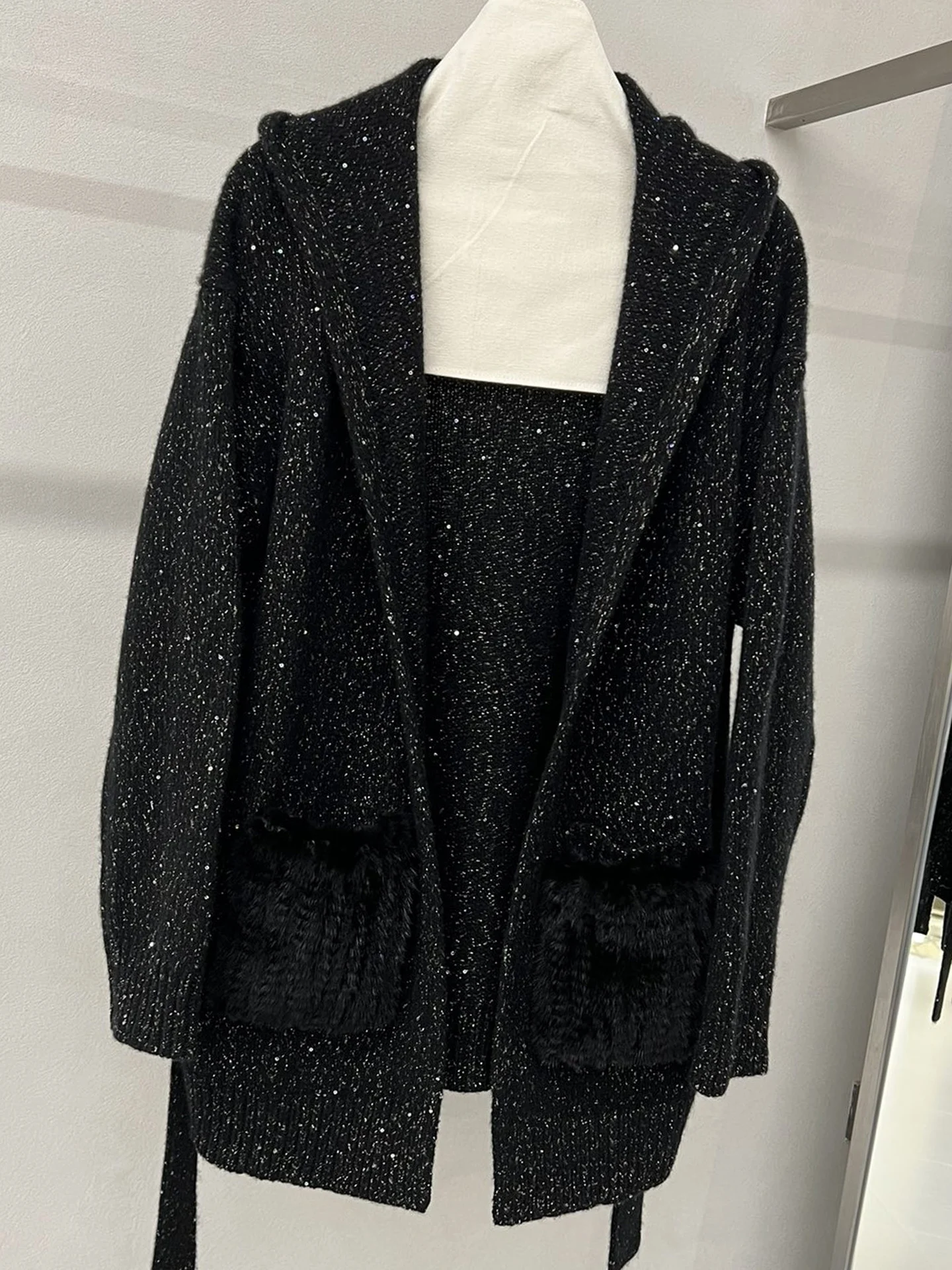 

Осень-зима 2024, новое элитное роскошное кашемировое пальто, женское пальто из меха норки, шуба из норки