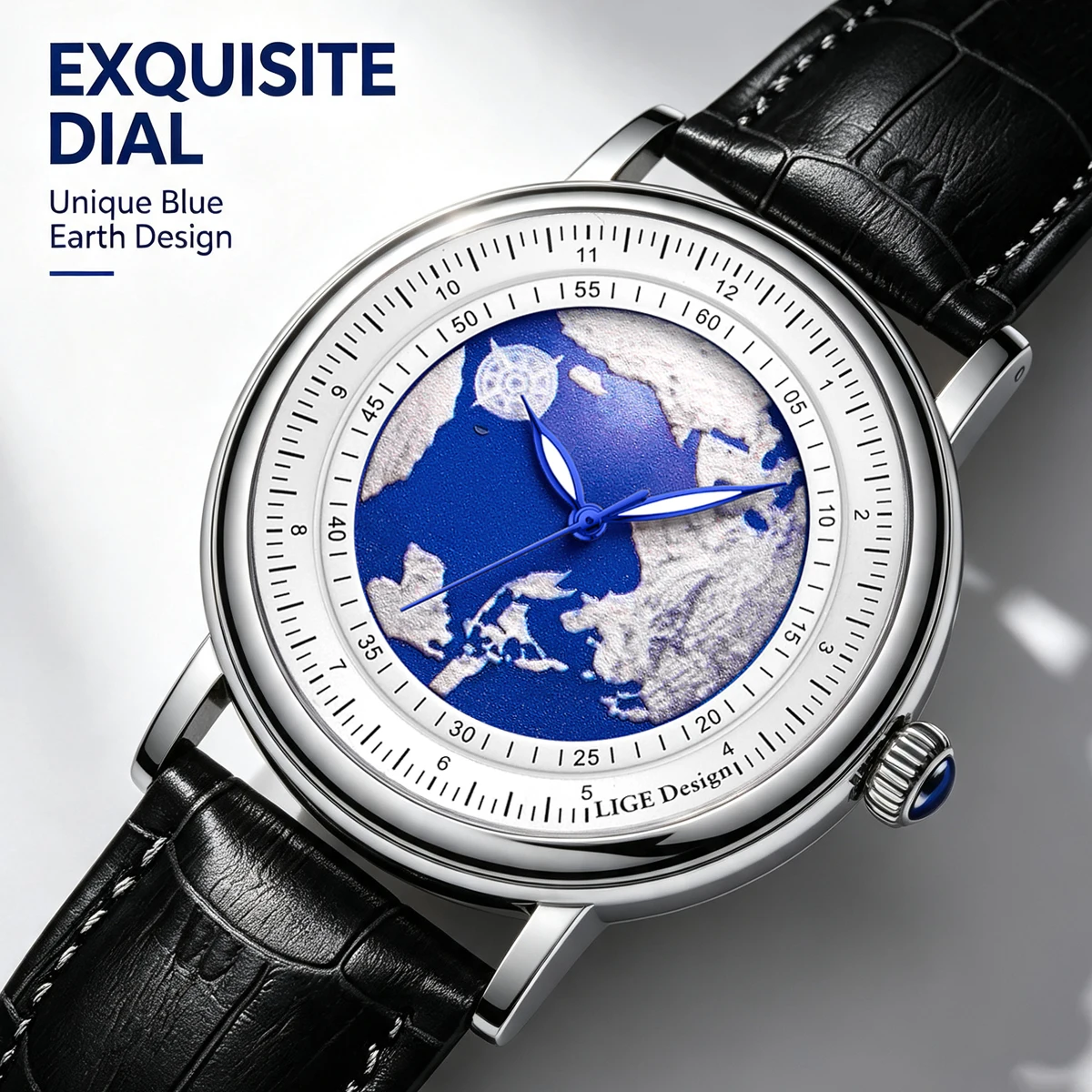 LIGE 2026 Nuovo Orologio da Polso di Lusso per Uomo, Impermeabile, Luminoso, Design Unico, Cinturino in Pelle, Movimento al Quarzo, Orologio Maschile