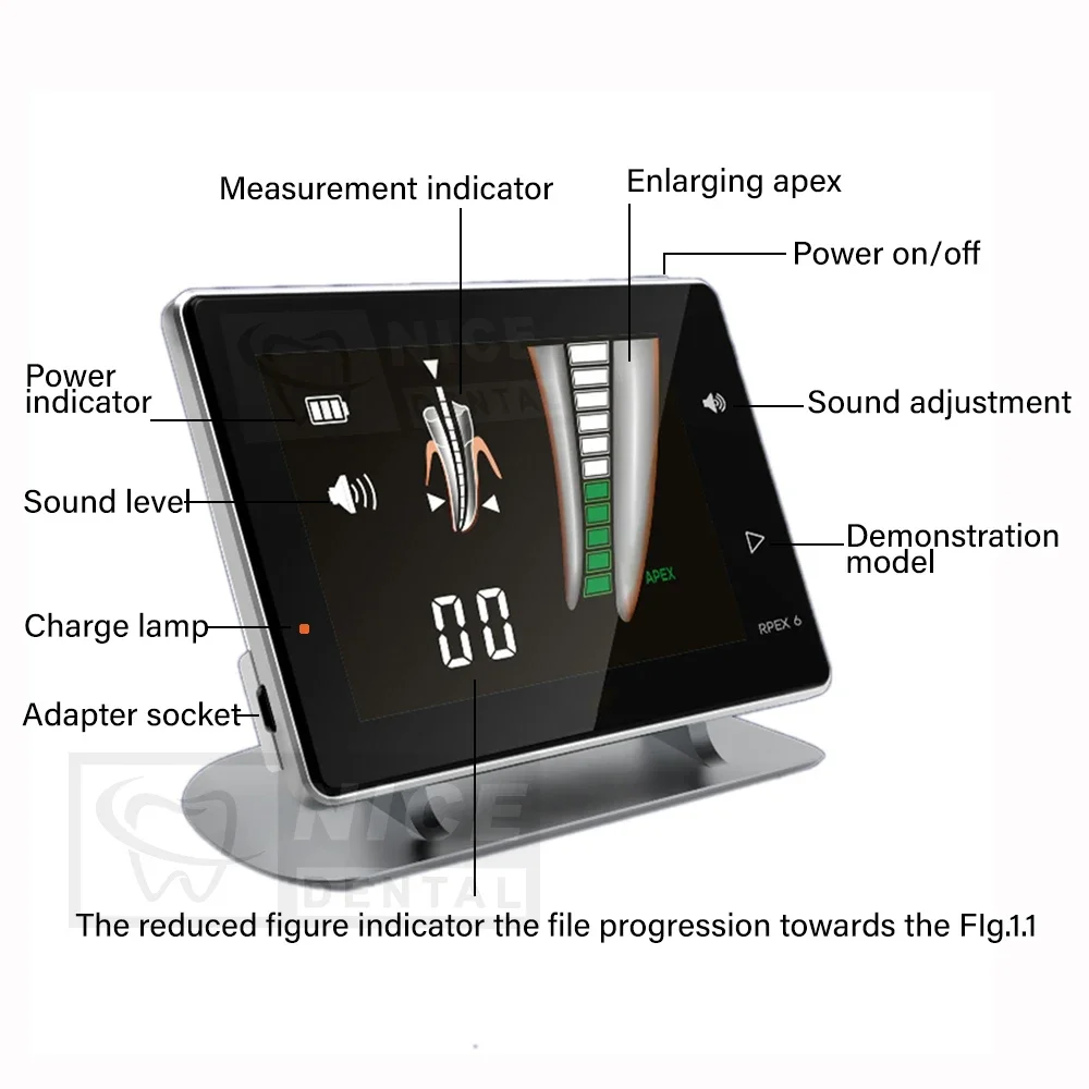 Endo Rpex 6 Apex Locator Endo 4.5 LCD Den tal Endodontic Root Canal RPEX Apex Locator