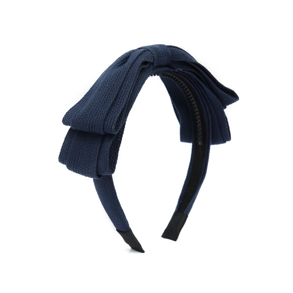 Fashion School uniform series Navy Blue  New Girls Handmade  Padded Headbands HAIR ACCESSORIES Hairband CLIP