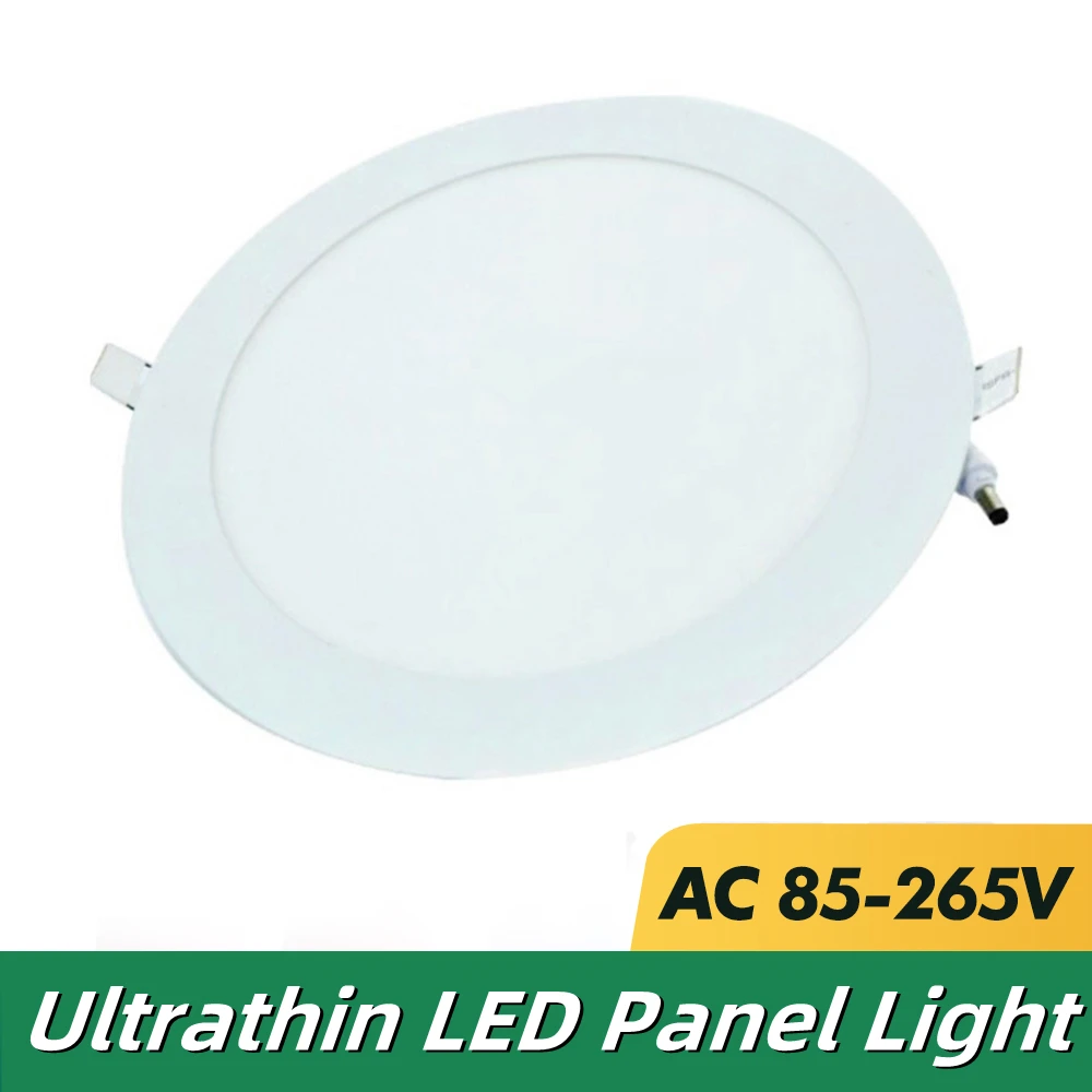 Ultrathin LED Panel Light Ceiling Lamp Circular Recessed Downlight Round 3W 6W 9W 12W 15W 18W Spot Plafond Ledpaneel 110V 220V