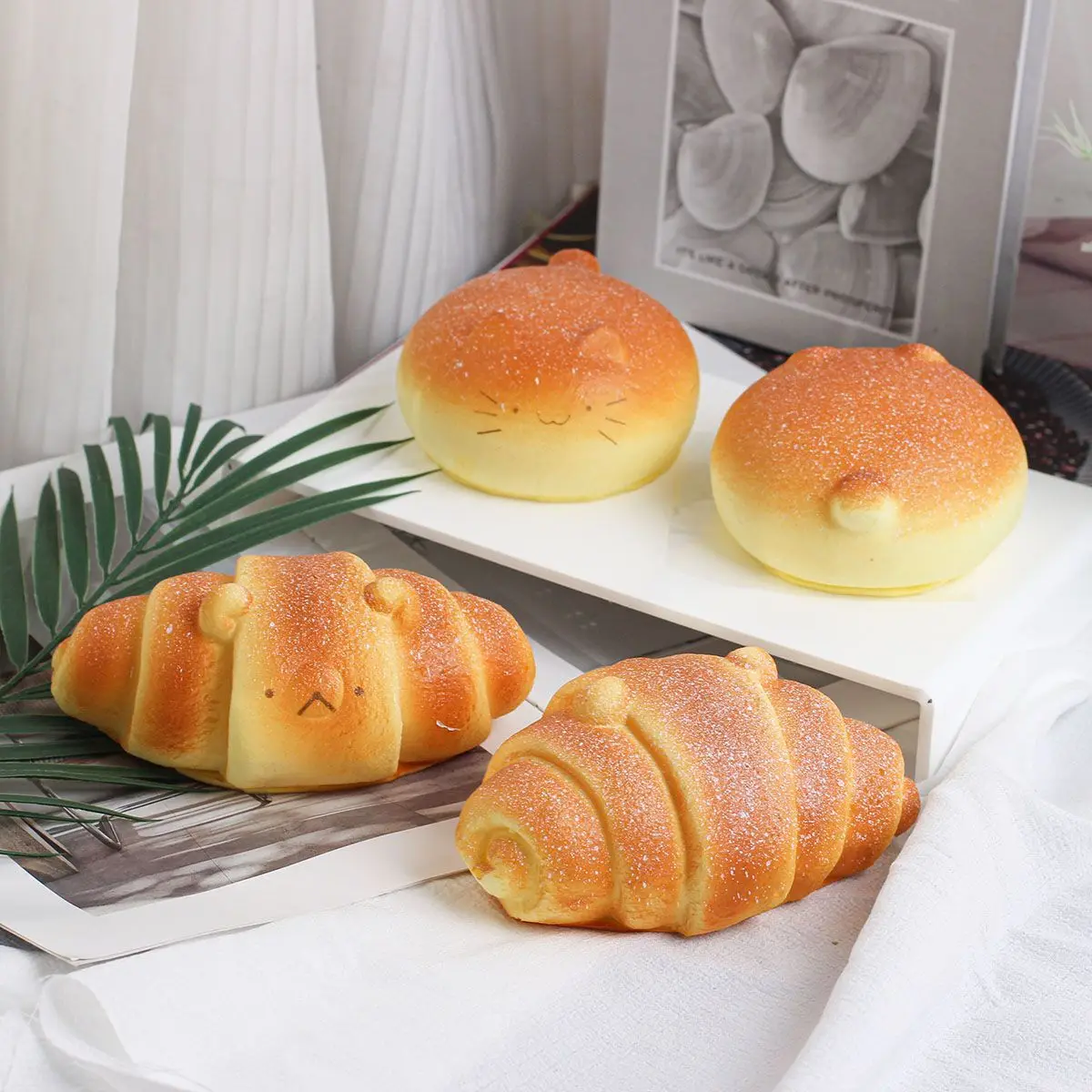 1PCS Slow Rebound Simulation Animal Bread Model Shooting Photography Props Window Ornaments 2