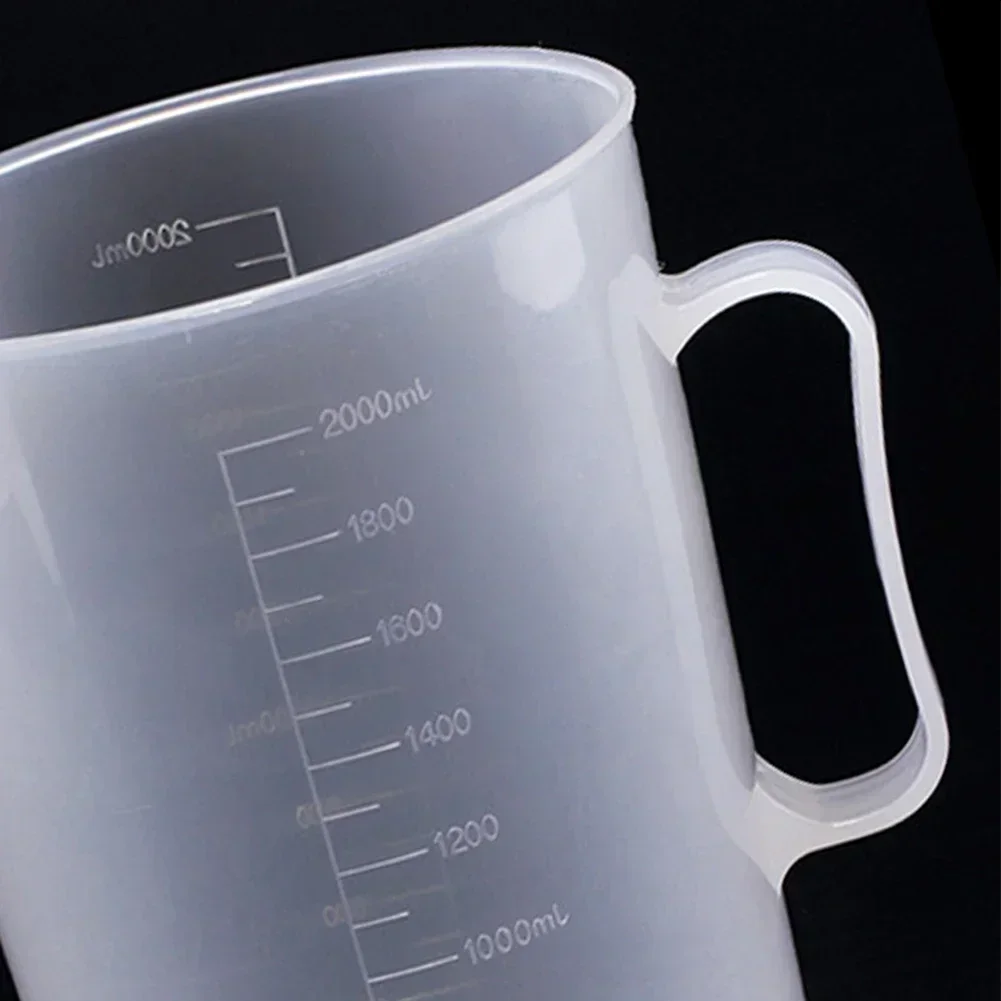 Plastic Graduated Measuring Cup Large Capacity Scale Laboratory Beaker Clear With Lid Transparent Mixing Cup Kitchen Baking