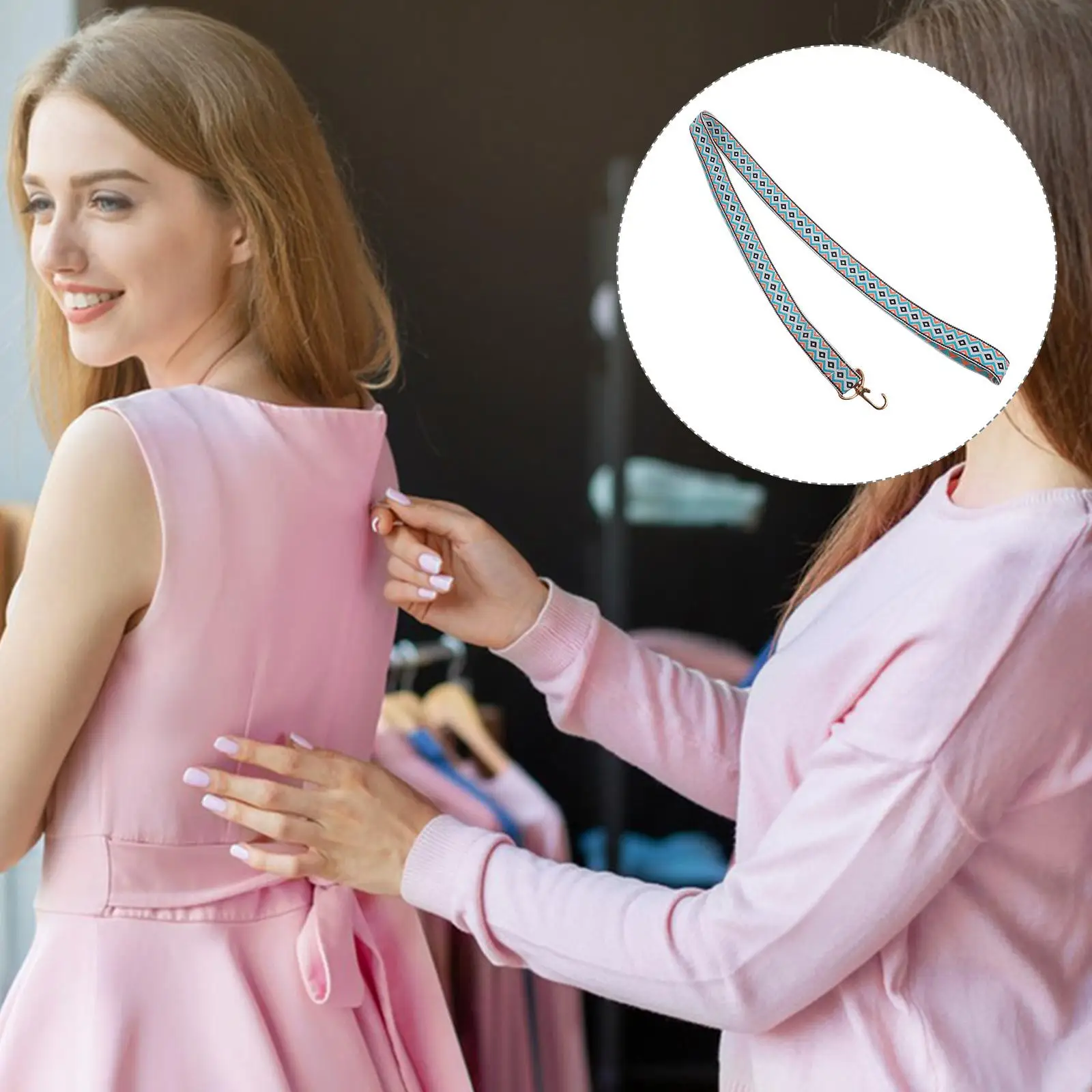 Jurk Extra haak Riem Ritstrekker Helperbenodigdheden Gehandicapte persoon Teruglabel Aankleedhulpmiddelen Gereedschap Ritsriem Haak Kleding