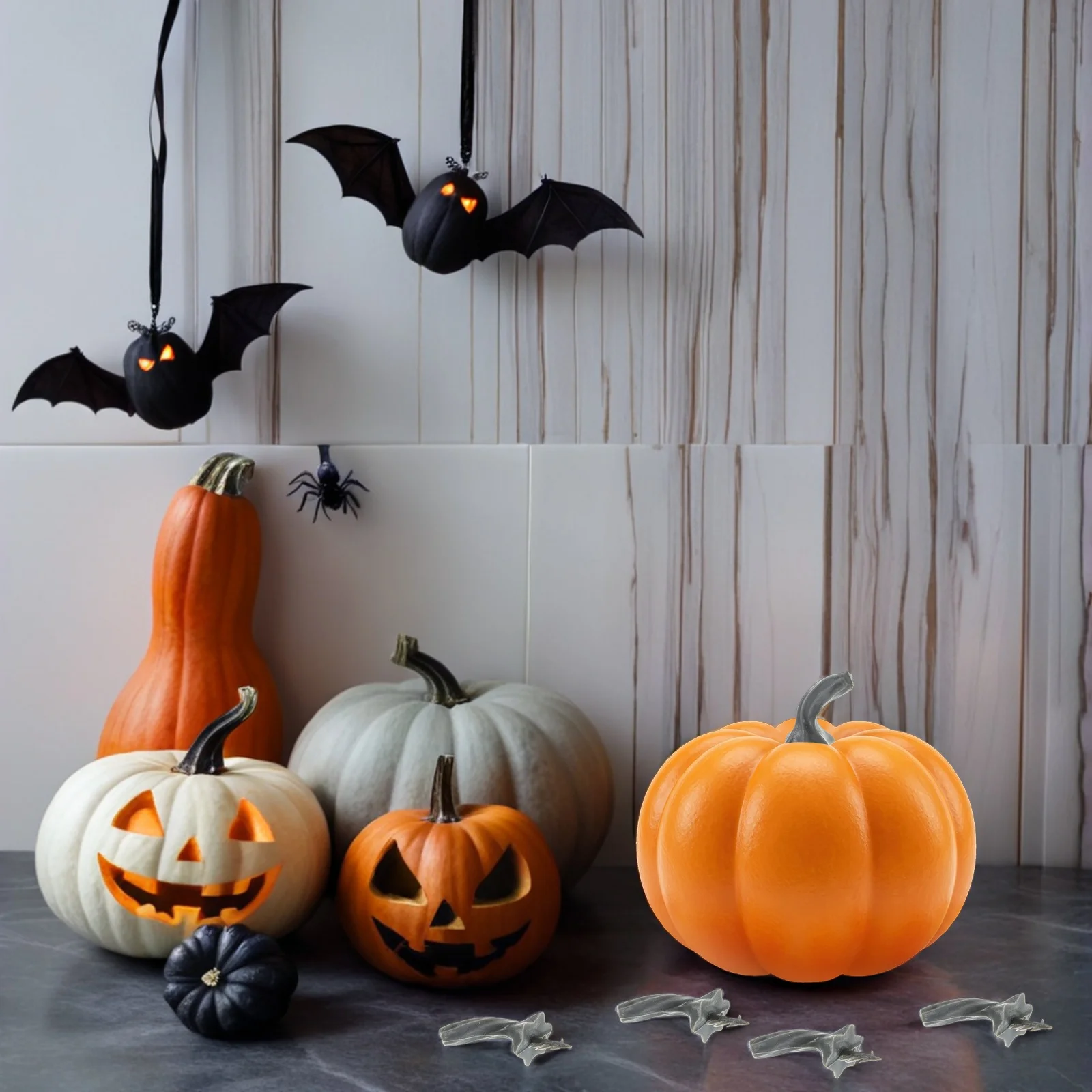 

50pcs Foam Pumpkin Stems Small Artificial Stem Crafts For Fall Decor Blow Mold Resin Stalks Bulk Craft Supplies Outdoor