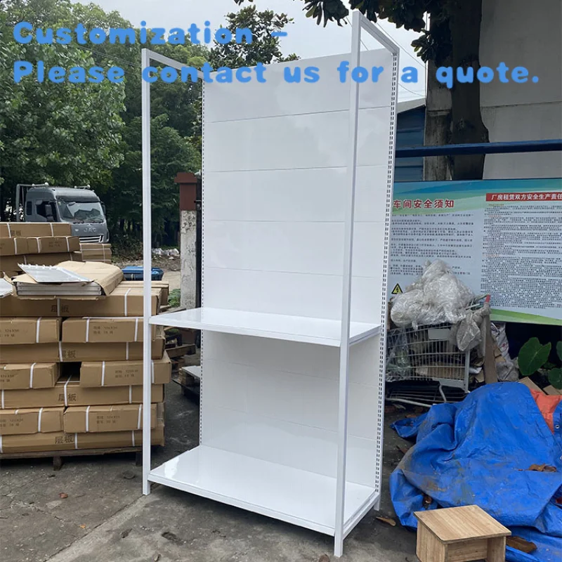 

custom.Factory Custom Color Size White Supermarket Display Shelves Supermarket Gondola Shelving Display Rack