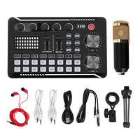 F998 Sound Card Kit,BM-800 Microphone Kit,with Live Sound Card,Audio Mixer Condenser PC Gaming Mic,for Streaming/Games