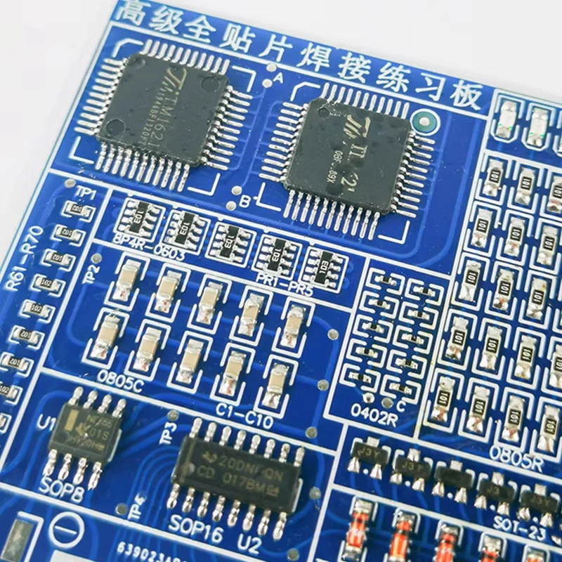 02 composants de Patch Kit de carte de pratique de soudage électronique SMD/SMT bricolage pratique des compétences de soudage carte PCB Kits de projets électroniques
