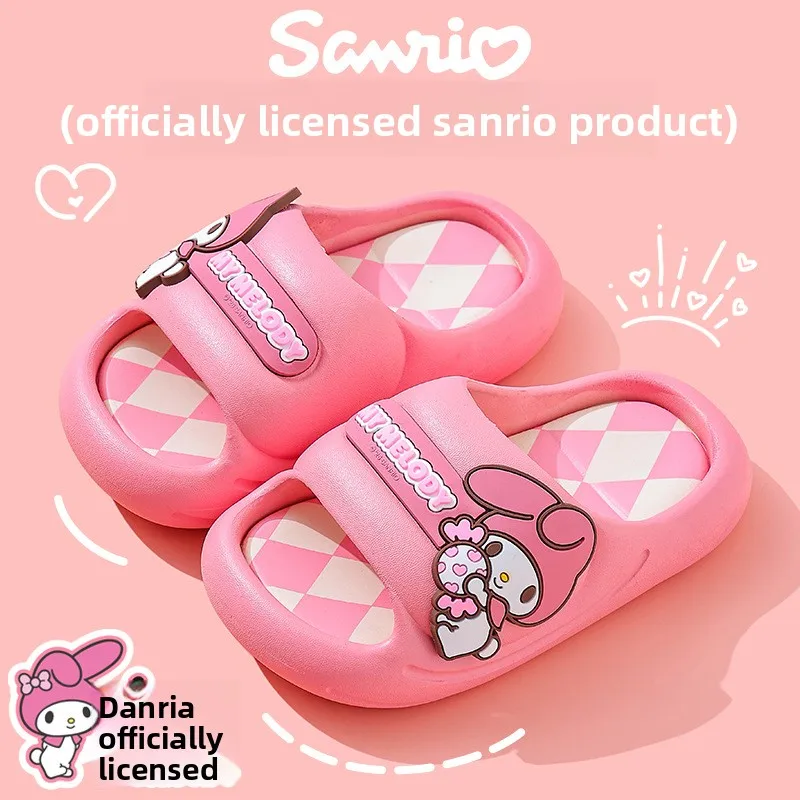 

Детские тапочки Sanrio 2026: летние, милые, с мультяшным дизайном Куроми, для мальчиков и девочек, нескользящие, с мягкой подошвой, для дома и улицы, пляжная обувь